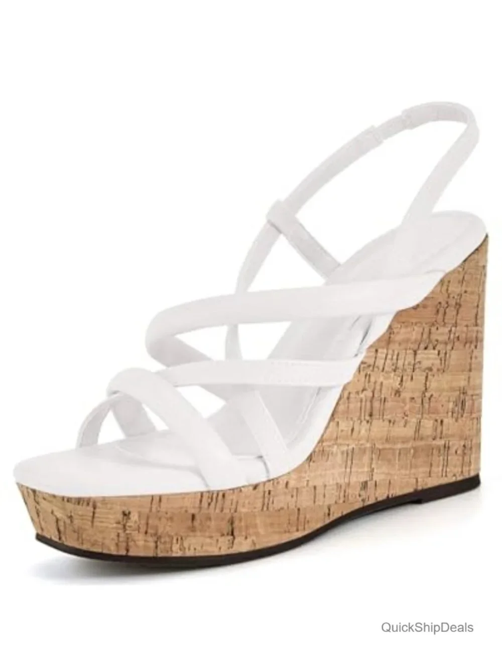 Women's Platform Wedge Sandals Cork Slingback Espadrilles Summer Heels